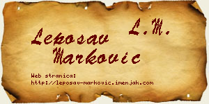 Leposav Marković vizit kartica
